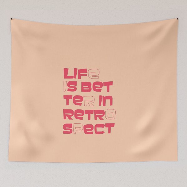 Item preview, Life is  better in retrospect typography gift for retro design lovers designed and sold by trefail.