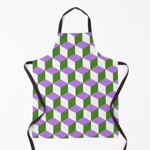 Item preview, 3D Geometric Cube Pattern - Lavender, White, Green designed and sold by QueenTheBean.
