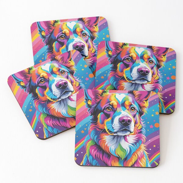 Item preview, Retro Neon Rainbow Heart Dog designed and sold by Zencookie.
