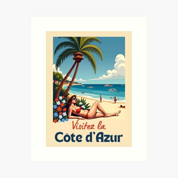 Item preview, Visitez la Côte d'Azur designed and sold by StudioRedKoala.