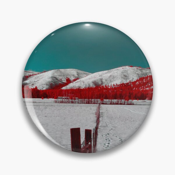 Item preview, Infrared snow covered field, mountains, and fence  designed and sold by Cblifeisgood.