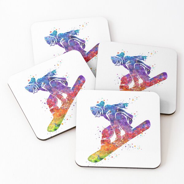 Item preview, Girl Snowboard Watercolor Sport Gift designed and sold by LotusGifts.