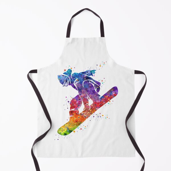 Item preview, Girl Snowboard Watercolor Sport Gift designed and sold by LotusGifts.