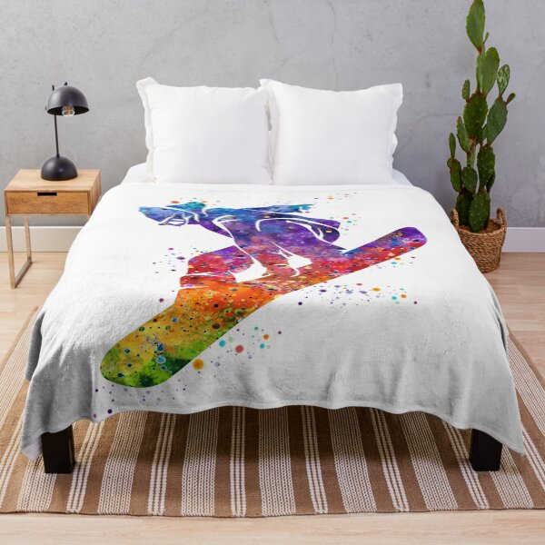Item preview, Girl Snowboard Watercolor Sport Gift designed and sold by LotusGifts.