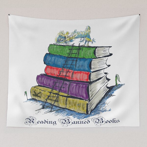 Item preview, La lectura de libros prohibidos y la escalera designed and sold by GregorProjector.