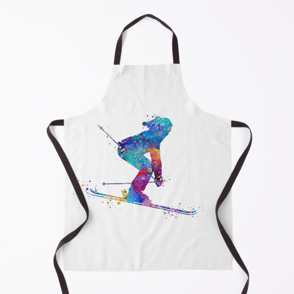 Artikelvorschau, Mädchen Skifahrer Aquarell Sport Silhouette entworfen und verkauft von LotusGifts.