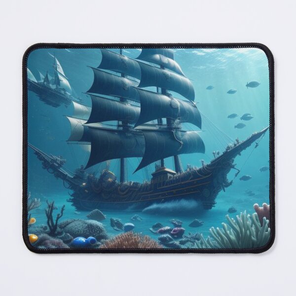 Item preview, Pirate Ship Lost in the Depths – Ocean Life Surrounds designed and sold by highplacidity.