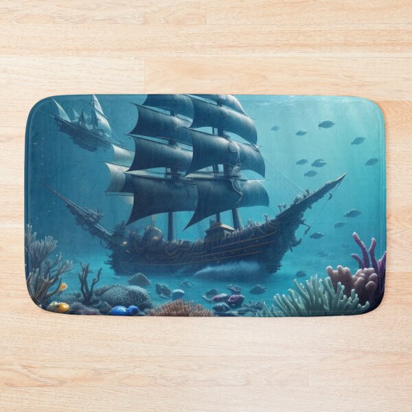 Item preview, Pirate Ship Lost in the Depths – Ocean Life Surrounds designed and sold by highplacidity.
