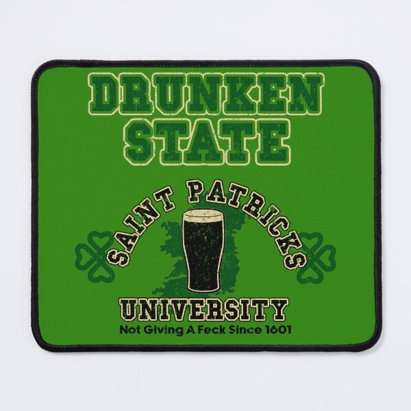 Item preview, St Patricks Day Sweatshirt, Funny Saint Patricks University Design, Green & Gold Irish Beer Crewneck, Drunken State College Apparel, Ireland designed and sold by ReFreshU Shop Designs.