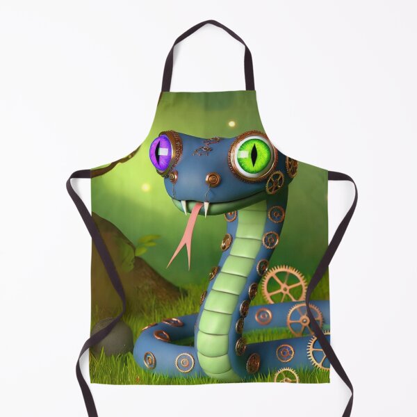 Item preview, Steampunk Eastern Indigo Snake Fantasy designed and sold by Sillytoe.