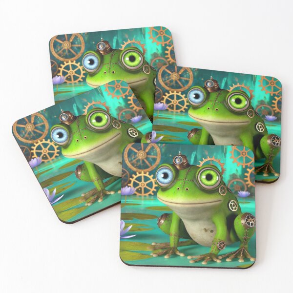 Item preview, Steampunk Edible Frog in Lily Pad Wonderland designed and sold by Sillytoe.