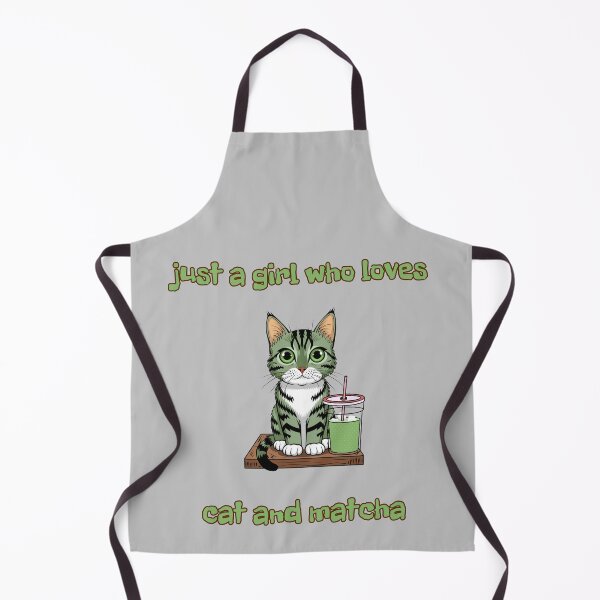 Item preview, Just a Girl Who Loves Cats and Matcha – Green Cat and Green Tea! designed and sold by Vivid Art Zone.