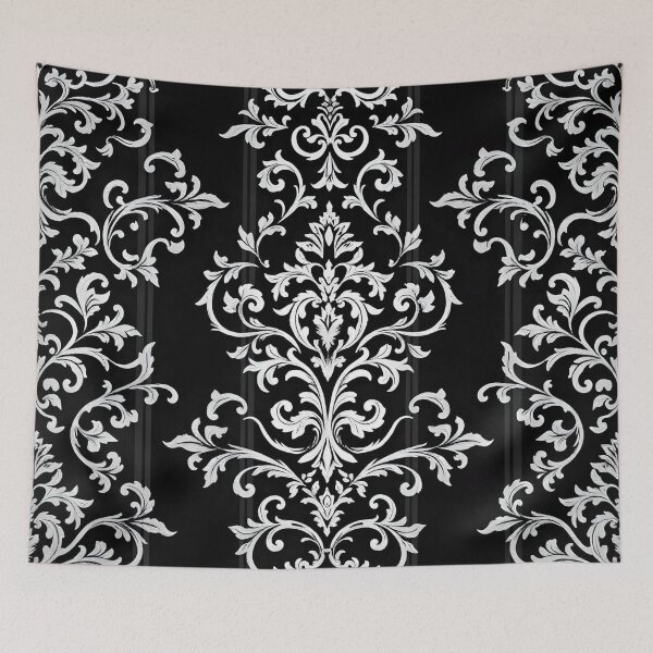 Item preview, Black Striped White Damask designed and sold by DesignsByPrnces.