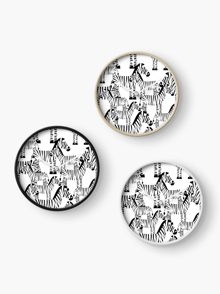 Thumbnail 3 of 4, Clock, Zebra Zebra designed and sold by Roland1980.