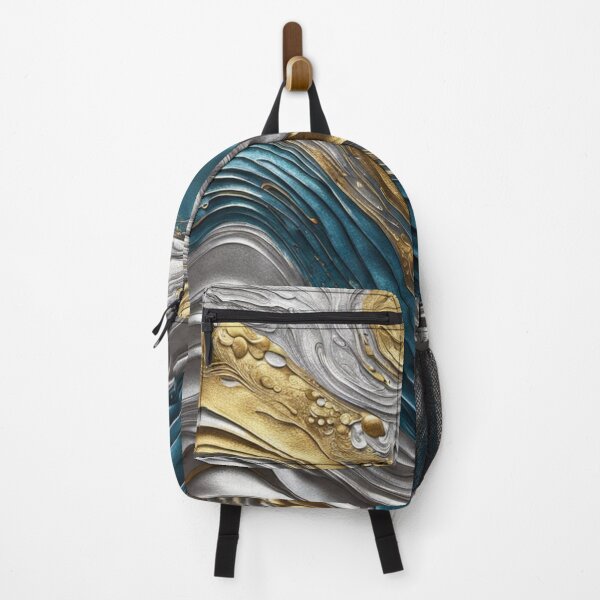 Item preview, Melting Landscape Metallic Abstract Art designed and sold by Harmonic_Layers.