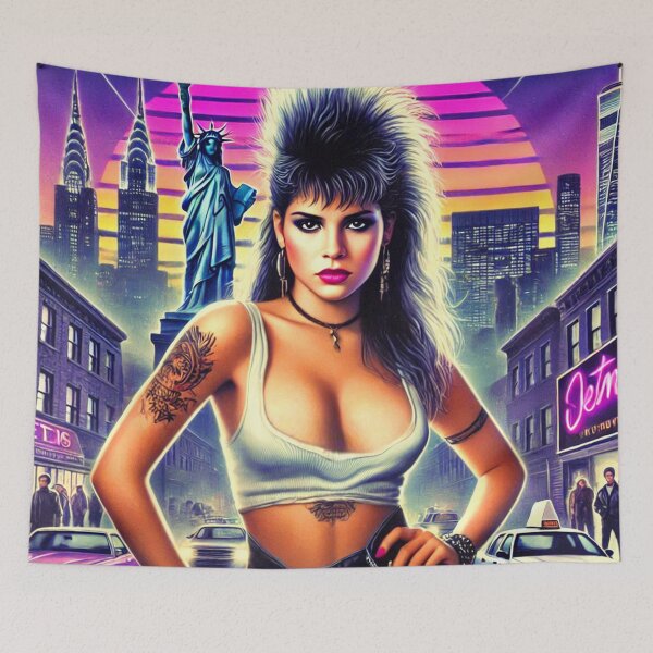 Item preview, 80s Retrowave Cyberpunk Girl designed and sold by PulpVintage.