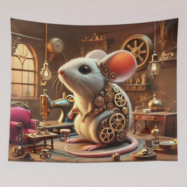 Item preview, Steampunk Fancy Mouse with Gears designed and sold by Sillytoe.