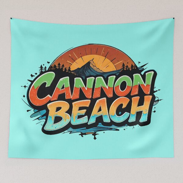 Item preview, Cannon Beach Retro Sunset Oregon Coastal Adventure Vibes designed and sold by BorgSpareParts.