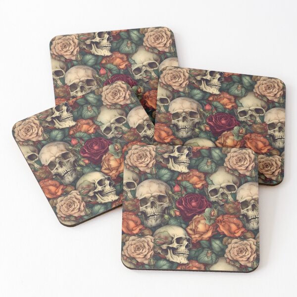 Item preview, Skulls and Roses designed and sold by TheeDigitalDen.