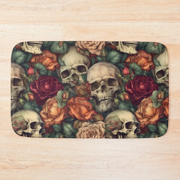 Item preview, Skulls and Roses designed and sold by TheeDigitalDen.
