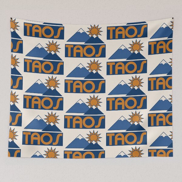 Item preview, Retro Taos 70s/80s Style Skiing Mountain Peaks designed and sold by acquiesce13.