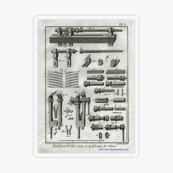 Blacksmith Leg Vise 18th Century Diderot Transparent Sticker