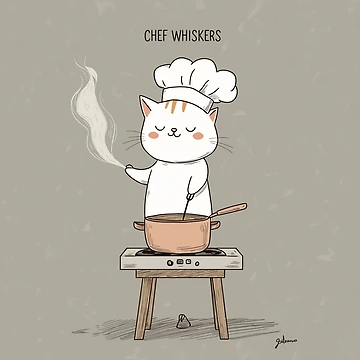 Artwork thumbnail, Cat Cooking by Rtymer