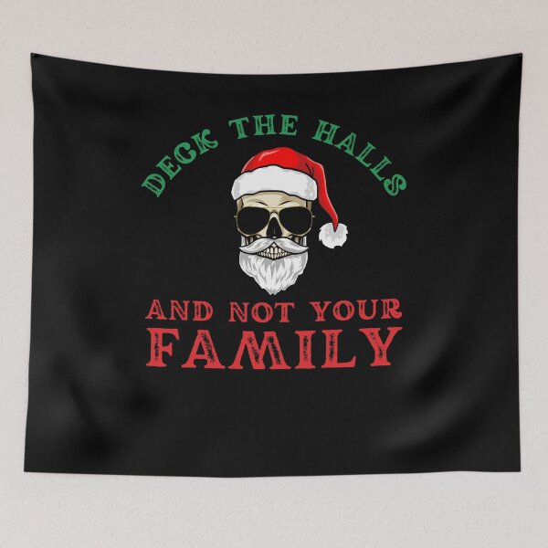 Item preview, Deck the Halls and not your family funny Christmas skeleton designed and sold by snowry.