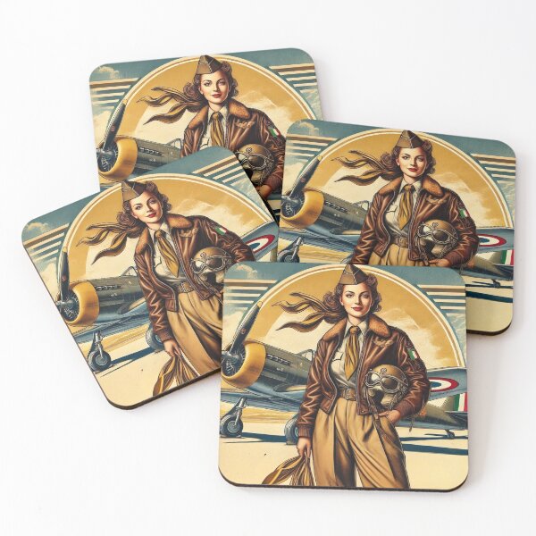 Item preview, WWII Nose Art Pin-Up – Regia Aeronautica Vintage Aviation designed and sold by ilconte87.