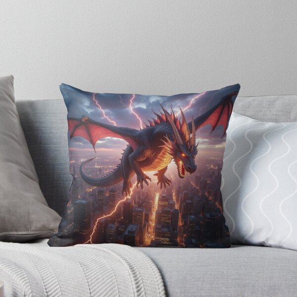 Item preview, Dragon Flying over NYC designed and sold by creatyfusion.