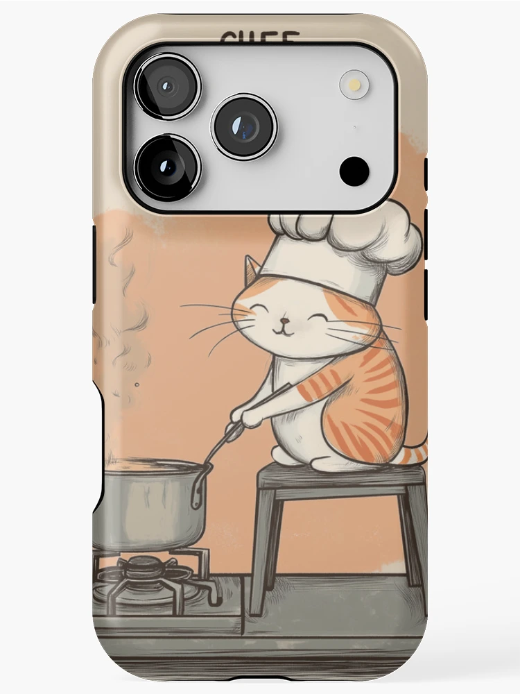 Thumbnail 1 of 4, iPhone Case, Cat Cooking designed and sold by Rtymer.