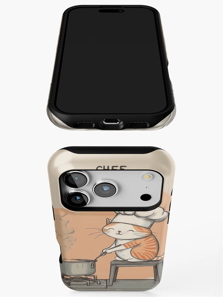 Thumbnail 3 of 4, iPhone Case, Cat Cooking designed and sold by Rtymer.