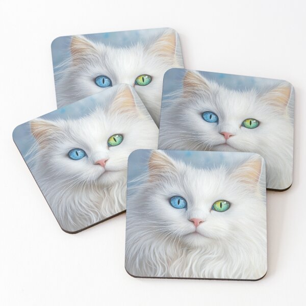 Item preview, Heterochromia-Cat with different colored eyes designed and sold by ACuriousshoppe.