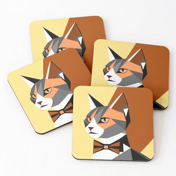 Item preview, Geometric Cat with Bow Tie designed and sold by quibrak.