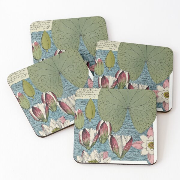 Item preview,  Vintage Water Lily poster designed and sold by botanicalworks.