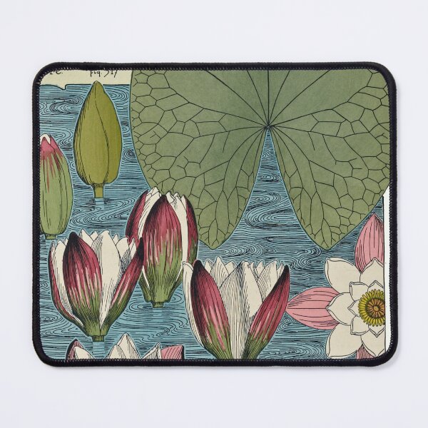 Item preview,  Vintage Water Lily poster designed and sold by botanicalworks.