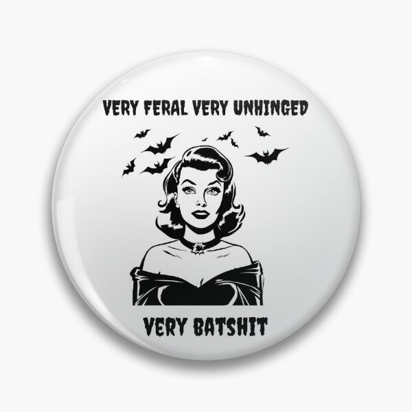 Item preview, Very Feral Very Unhinged Very Batshit 50s' Retro Woman designed and sold by SillyDarkShop.