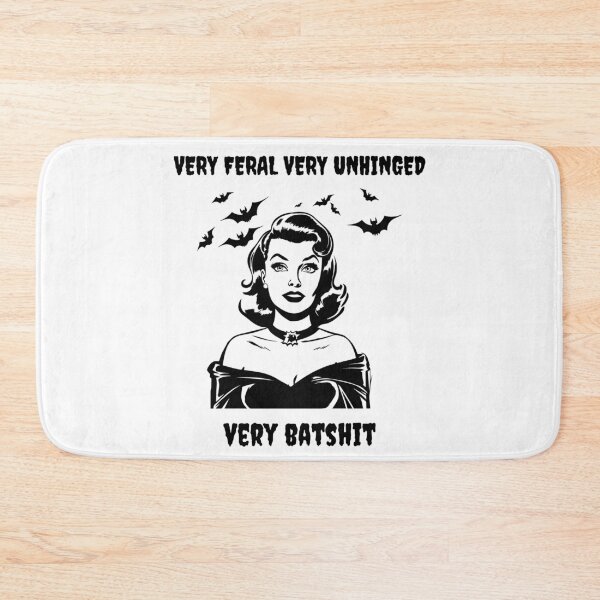 Item preview, Very Feral Very Unhinged Very Batshit 50s' Retro Woman designed and sold by SillyDarkShop.