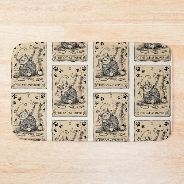 Item preview, "The Cat-astrophe" Tarot Card | Playful Chaos & Mischievous Cat Design designed and sold by MillennialVibe.