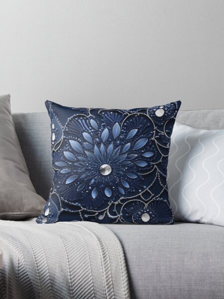 Artikel-Vorschau von Blumenmotiv Bleu profond, designt und verkauft von VibVie.