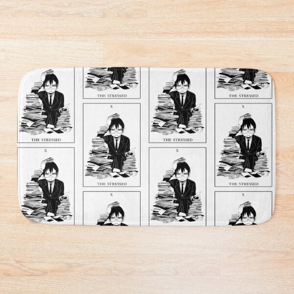 Item preview, "The Stressed" Tarot Card | Manga-Style Overworked & Burnout Design designed and sold by MillennialVibe.