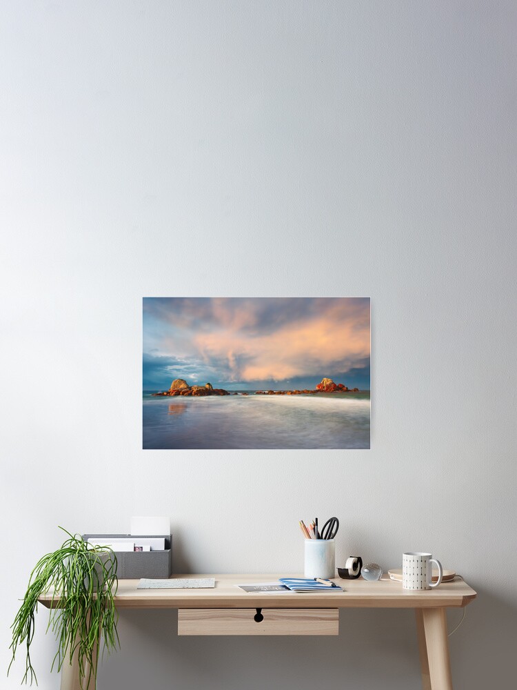 Thumbnail 2 of 3, Poster, Picnic Rocks, Eddystone Pt, Tasmania designed and sold by Chockstone.