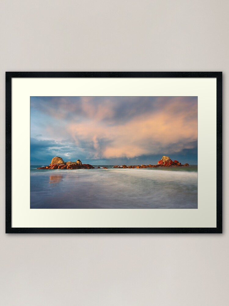 Thumbnail 1 of 7, Framed Art Print, Picnic Rocks, Eddystone Pt, Tasmania designed and sold by Chockstone.