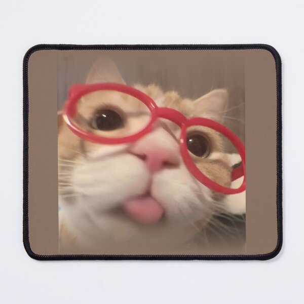 Item preview, Cute Funny cat with glasses designed and sold by Alex González Caballero.