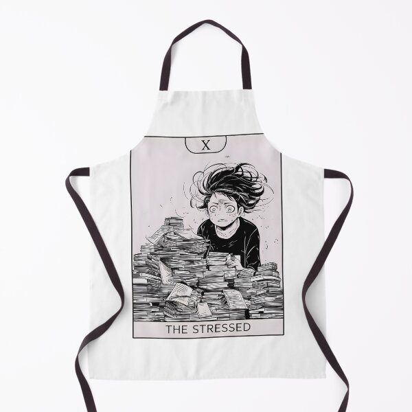 Item preview, Express the Stress "The Stressed" Tarot Card | Manga-Style Girl Overworked & Burnout Design designed and sold by MillennialVibe.