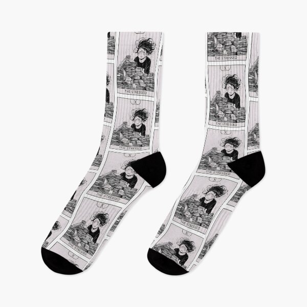Item preview, Express the Stress "The Stressed" Tarot Card | Manga-Style Girl Overworked & Burnout Design designed and sold by MillennialVibe.