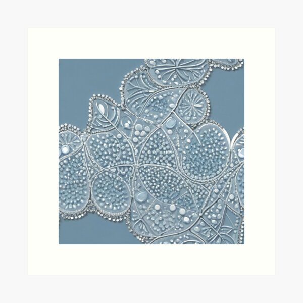 Aperçu de l'œuvre Paillettes et Perles bleu pâle créée et vendue par VibVie.