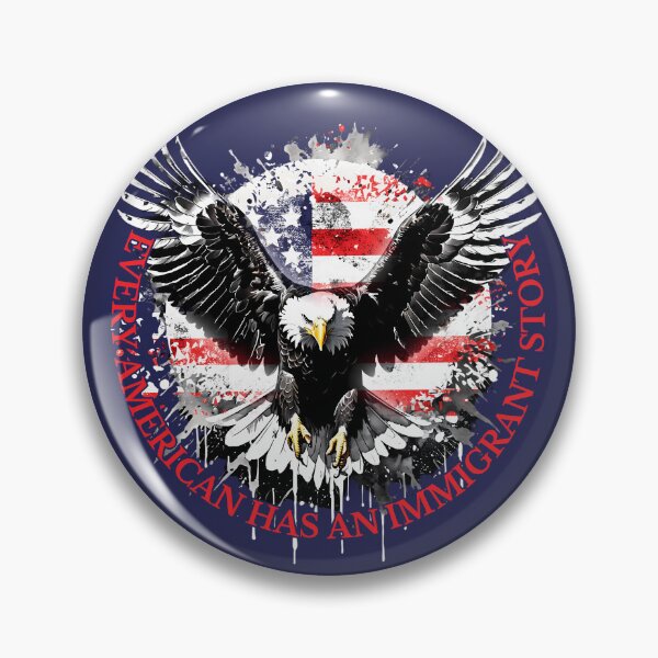 Item preview, Pro Immigration USA Flag Eagle designed and sold by KateLeap.