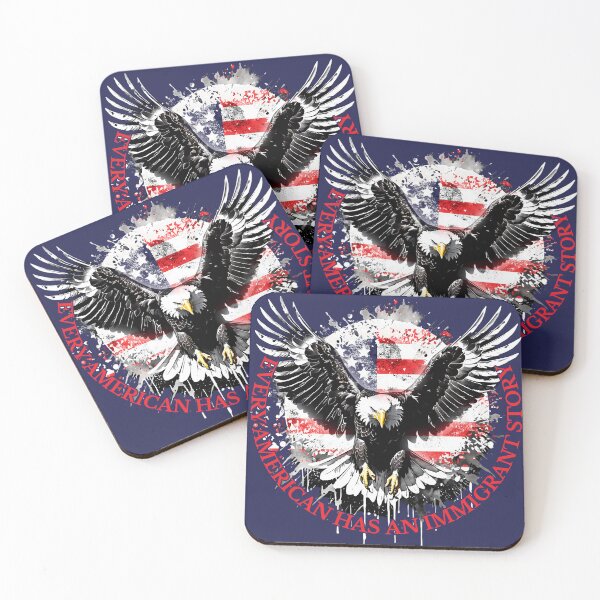 Item preview, Pro Immigration USA Flag Eagle designed and sold by KateLeap.