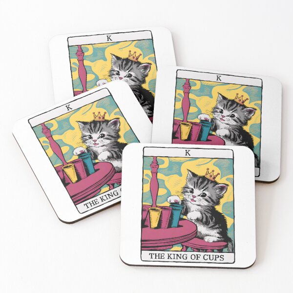 Item preview, "The King of Cups" Tarot Card | Mischievous Cat & Playful Chaos designed and sold by MillennialVibe.
